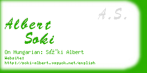 albert soki business card